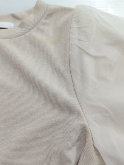 MURUA_ボリュームスリーブリブトップス
