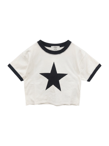 スタークロップドTシャツ