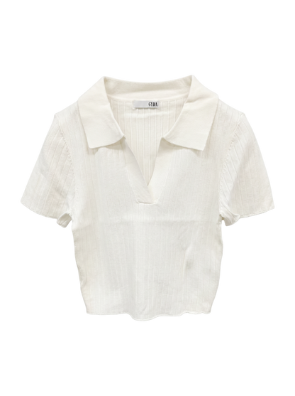 BACK OPEN POLOニットTOPS
