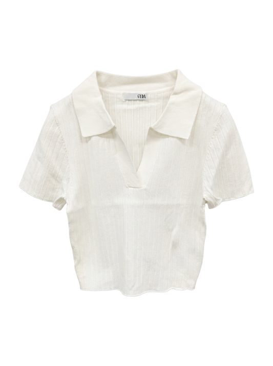 BACK OPEN POLOニットTOPS
