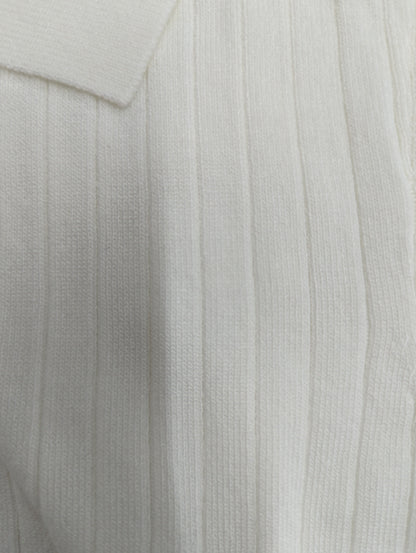 BACK OPEN POLOニットTOPS