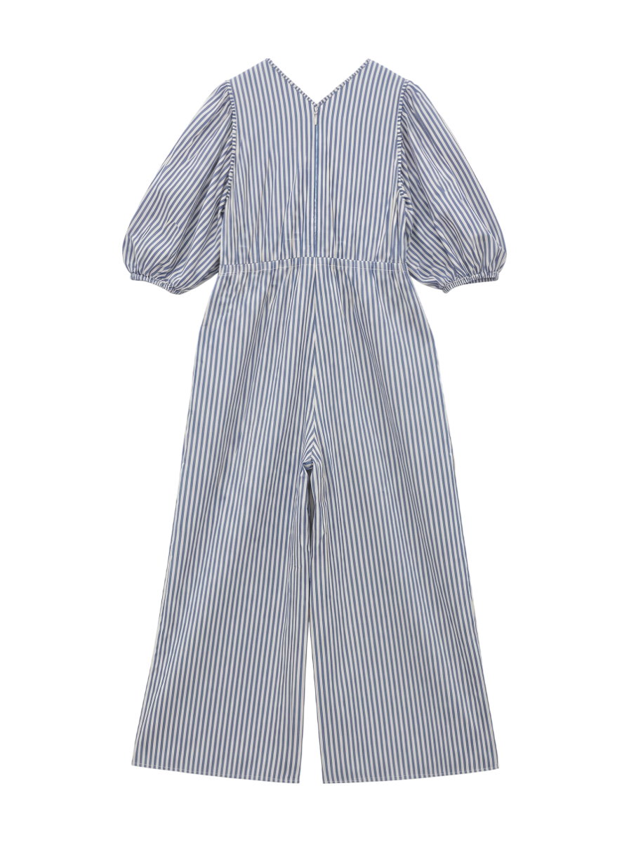 COTTON STRIPE IVY FLOWER EMBROIDERY ALL IN ONE