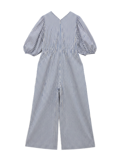 COTTON STRIPE IVY FLOWER EMBROIDERY ALL IN ONE