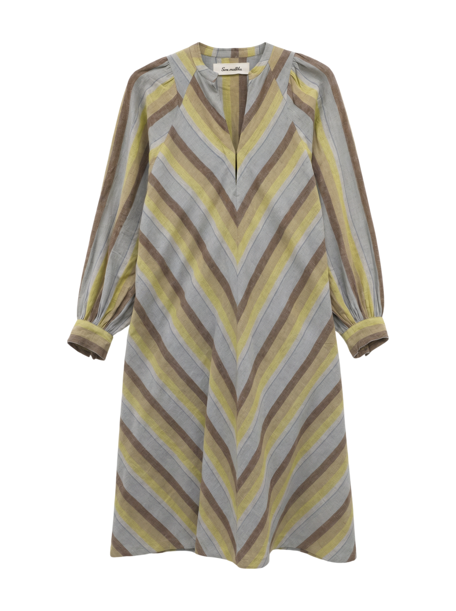 WIDE STRIPE DIAGONAL DRESS