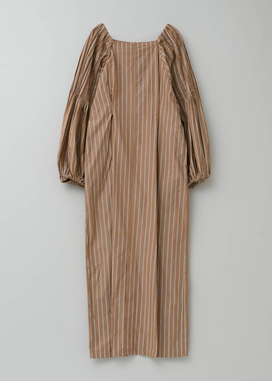 POPLIN TUCK SLEEVE DRESS