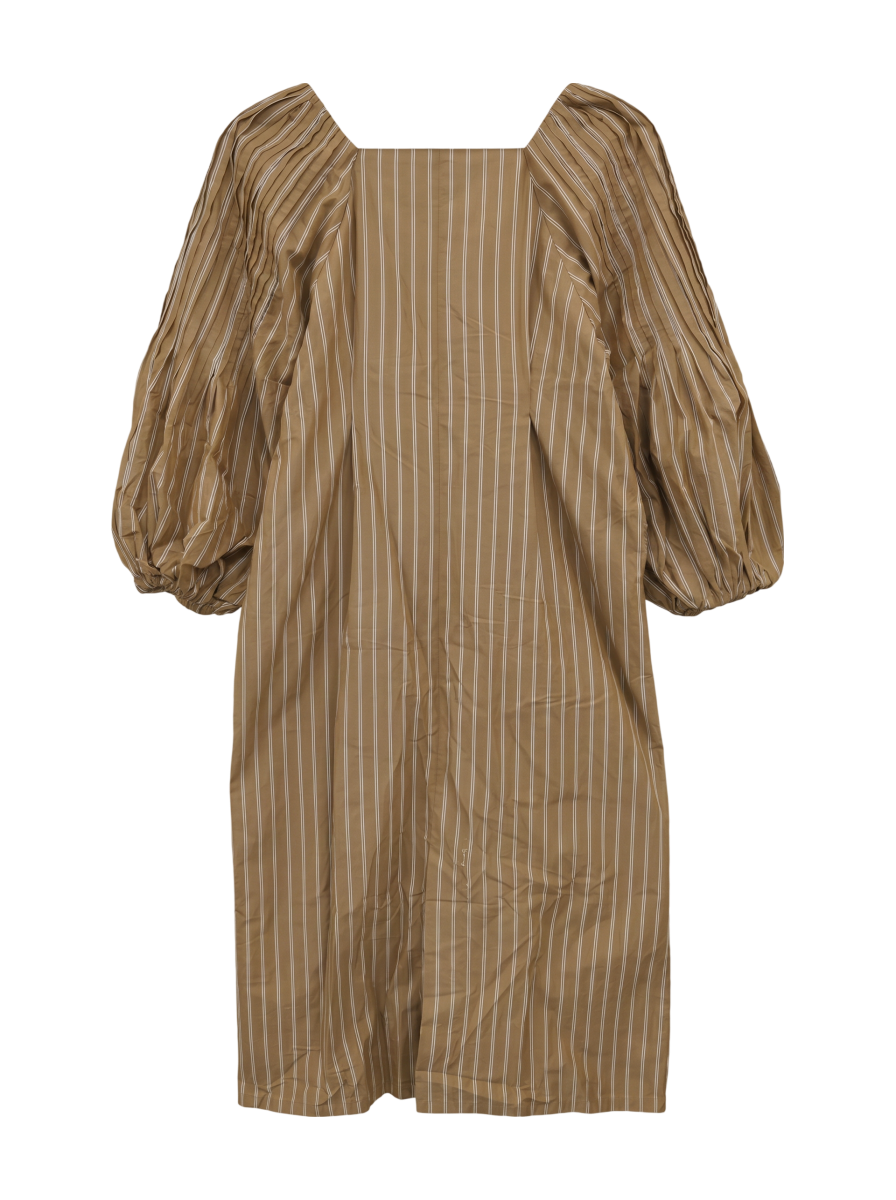 POPLIN TUCK SLEEVE DRESS