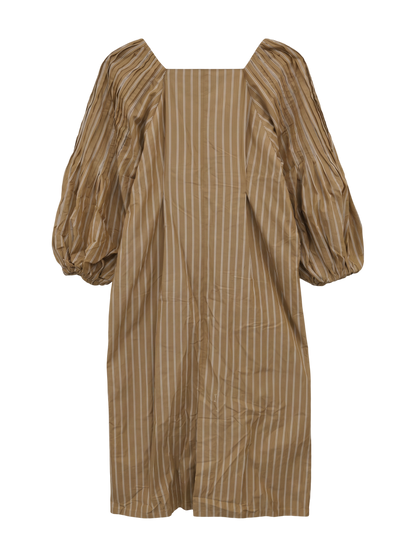 POPLIN TUCK SLEEVE DRESS