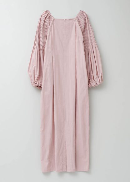 POPLIN TUCK SLEEVE DRESS