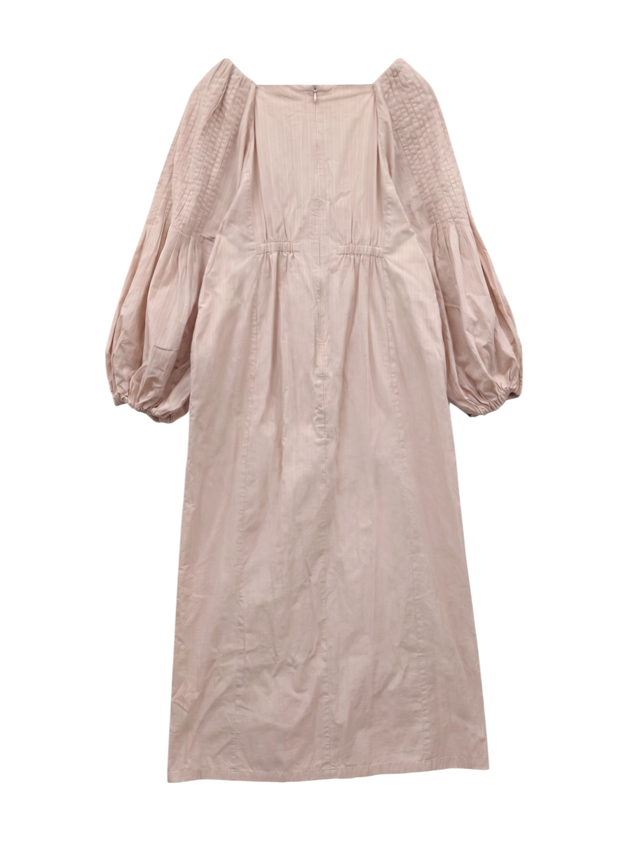 POPLIN TUCK SLEEVE DRESS
