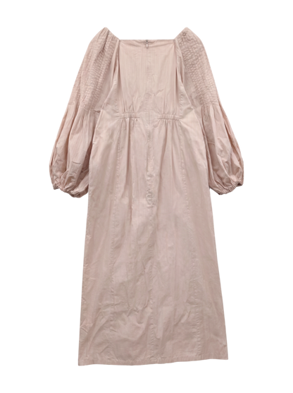 POPLIN TUCK SLEEVE DRESS