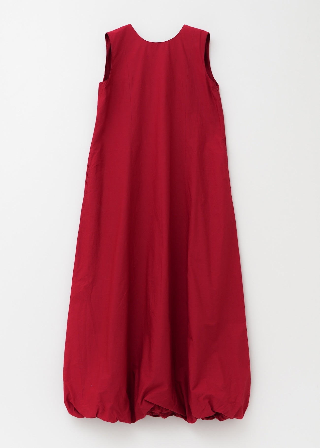 POPLIN SOLID SLEEVELESS BALLOON DRESS