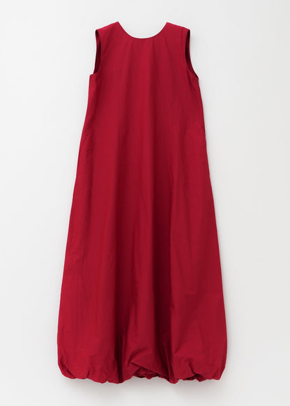 POPLIN SOLID SLEEVELESS BALLOON DRESS