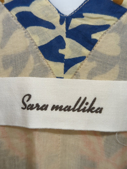 MURAL PRINT SHIRRING DRESS