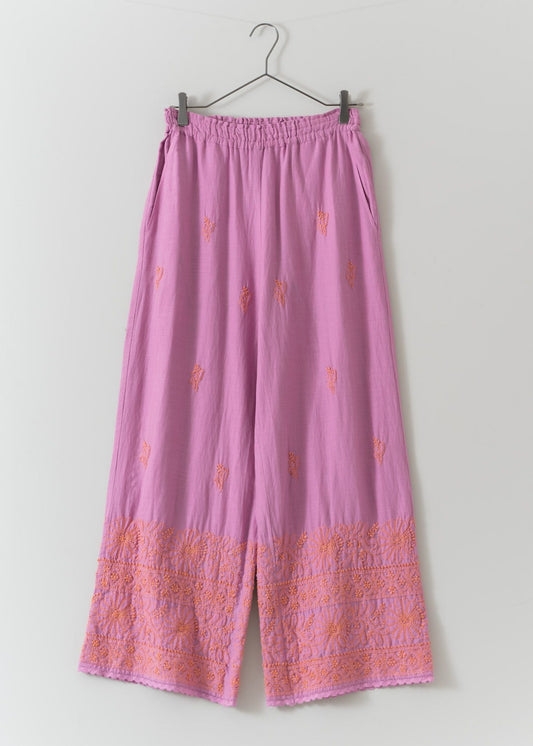 COTTON VOILE LUCKNOW EMB PANTS