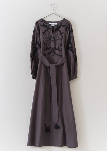 PEONY FLOWER CUTWORK DRESS