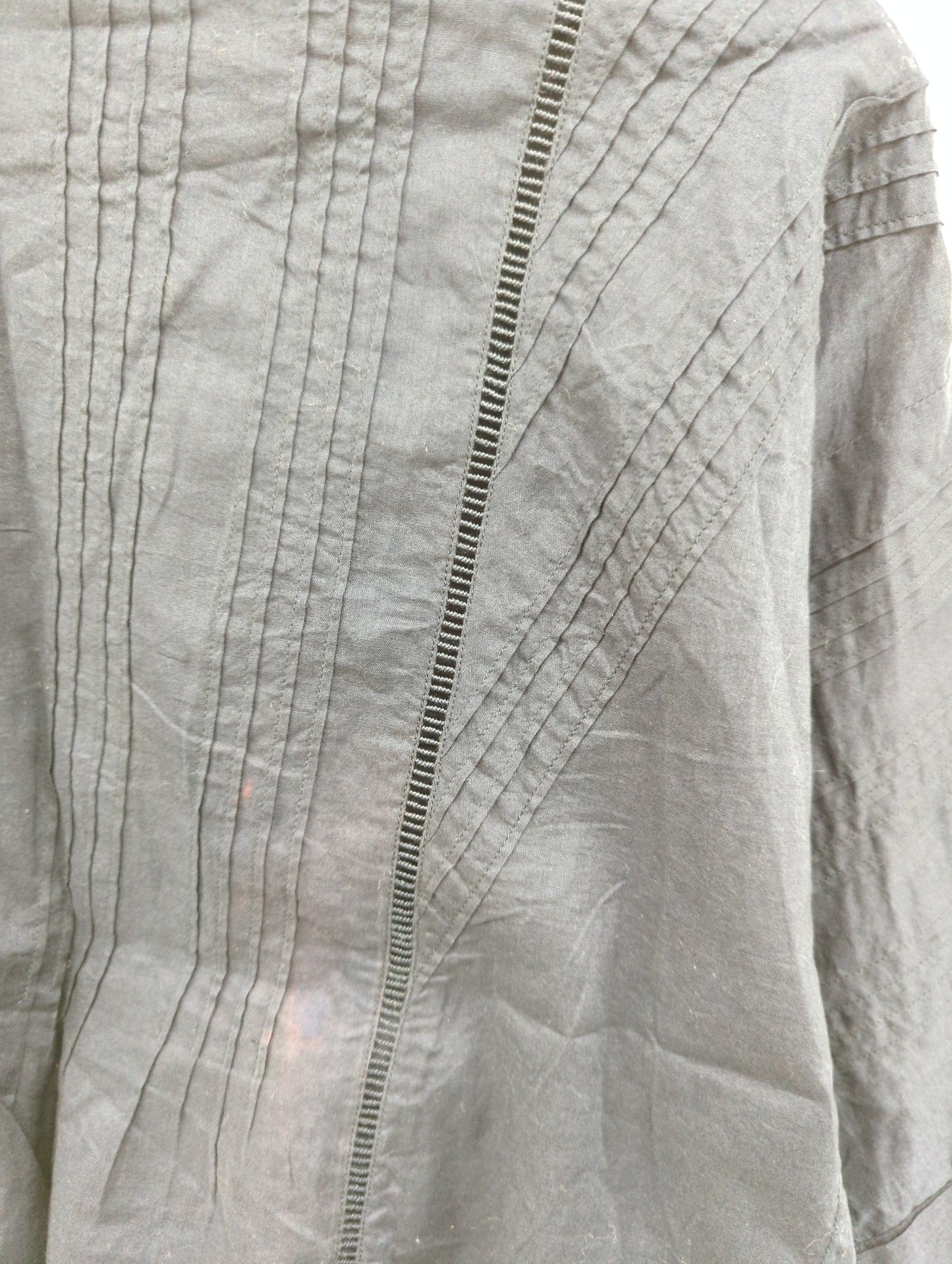 COTTON VOILE PIN TUCK BLOUSE
