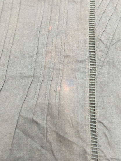 COTTON VOILE PIN TUCK BLOUSE
