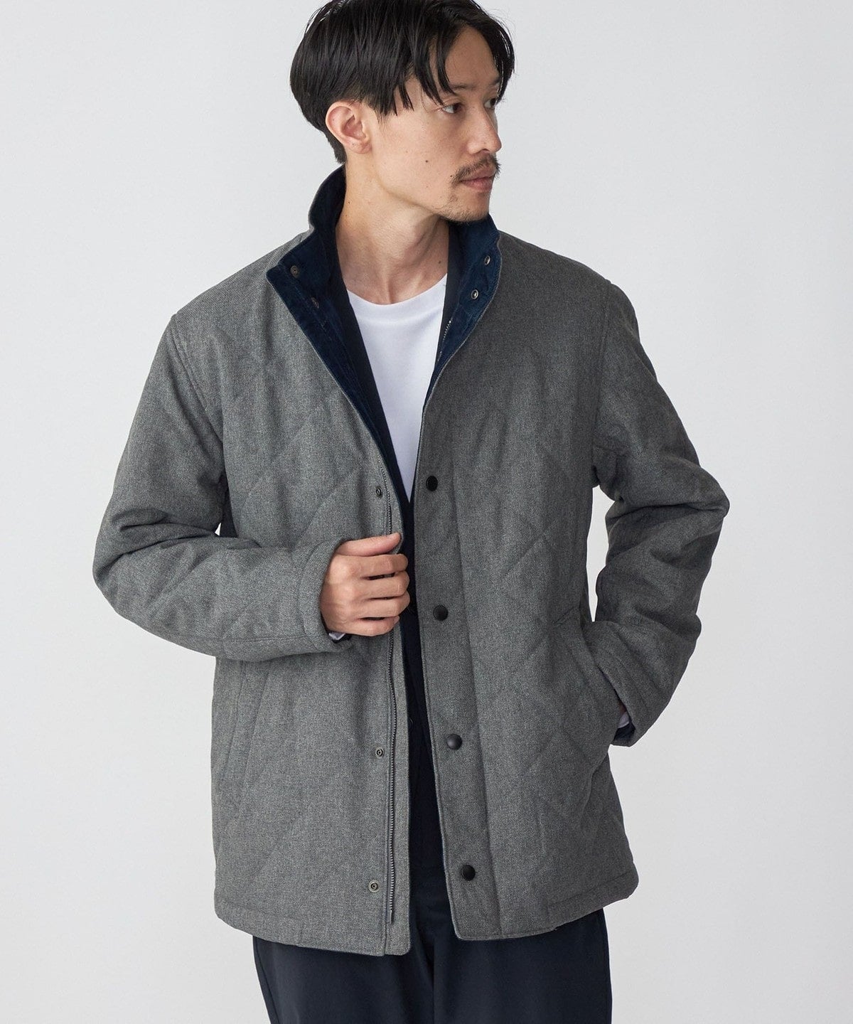 SHIPS: LANATEC スタンドカラー 中綿/キルティング ジャケット