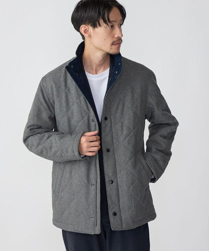 SHIPS: LANATEC スタンドカラー 中綿/キルティング ジャケット