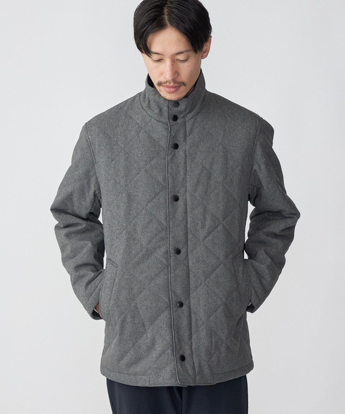 SHIPS: LANATEC スタンドカラー 中綿/キルティング ジャケット