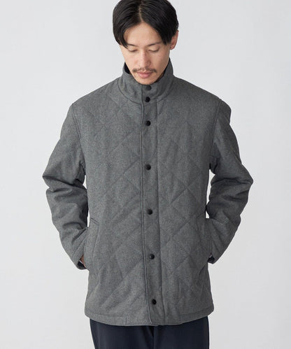 SHIPS: LANATEC スタンドカラー 中綿/キルティング ジャケット