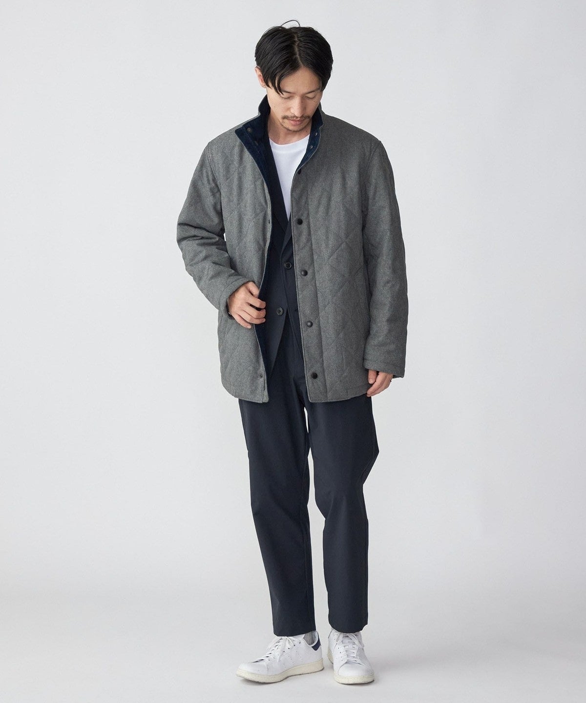 SHIPS: LANATEC スタンドカラー 中綿/キルティング ジャケット