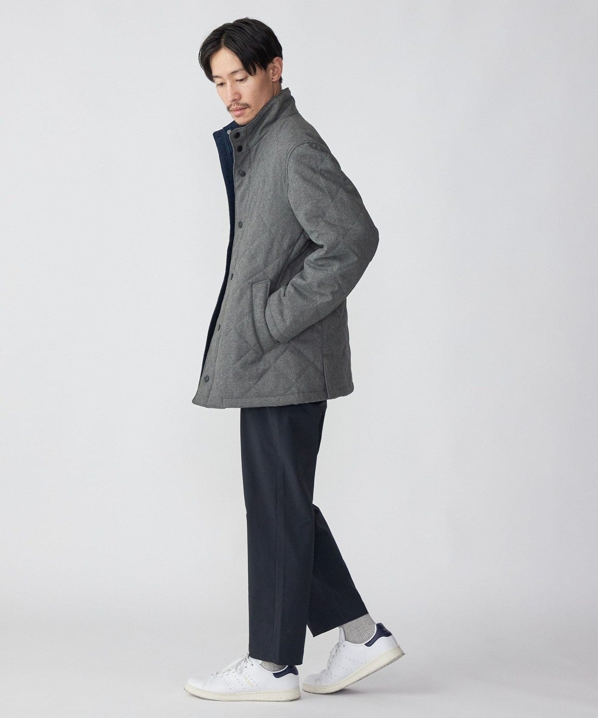 SHIPS: LANATEC スタンドカラー 中綿/キルティング ジャケット