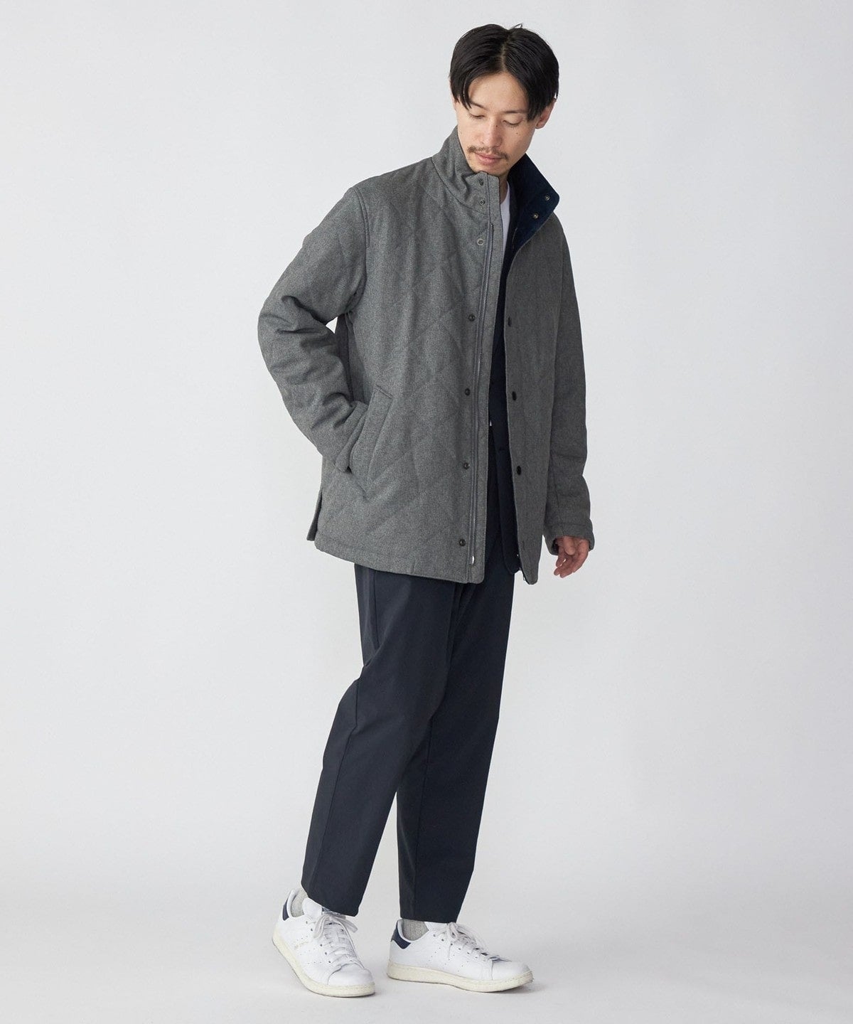 SHIPS: LANATEC スタンドカラー 中綿/キルティング ジャケット