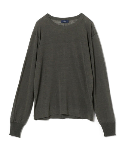 〈手洗い可能〉リネンナイロンバックスリットプルオーバー