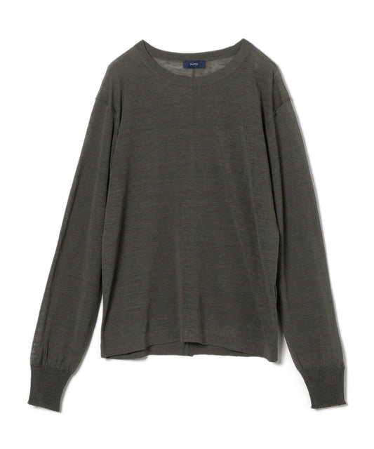 〈手洗い可能〉リネンナイロンバックスリットプルオーバー