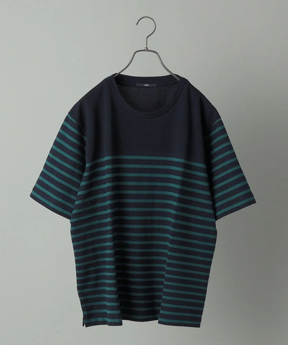 SHIPS: ワッフル パネル ボーダー Tシャツ
