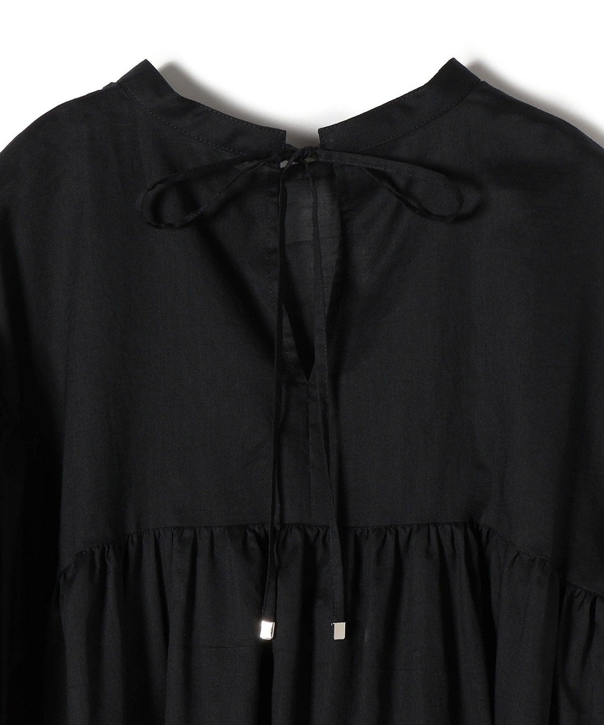 〈洗濯機可能〉バックリボンギャザーシアーブラウス