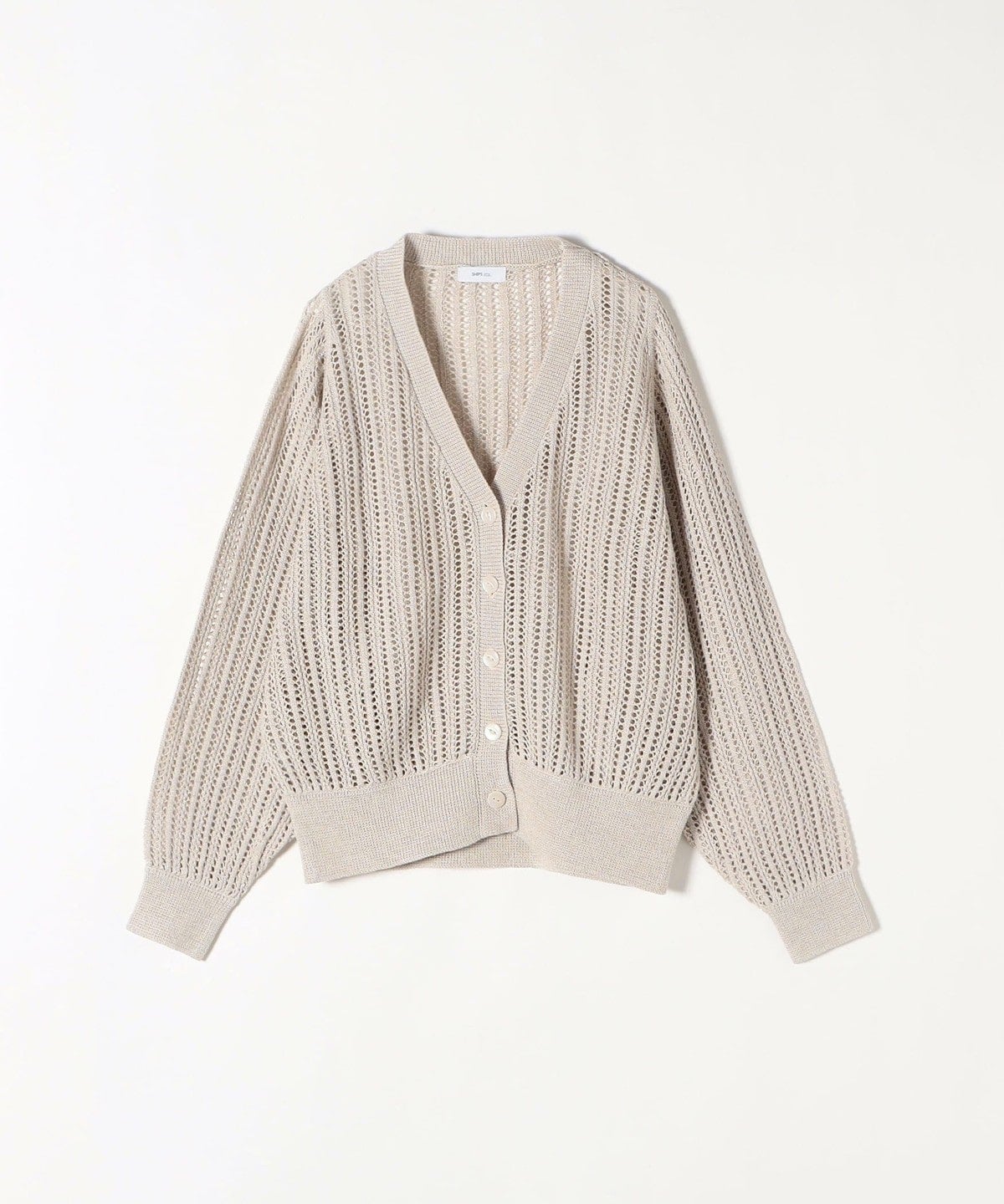 SHIPS any:〈手洗い可能〉リネン ミックス ドルマン  カーディガン