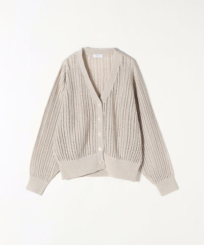 SHIPS any:〈手洗い可能〉リネン ミックス ドルマン  カーディガン