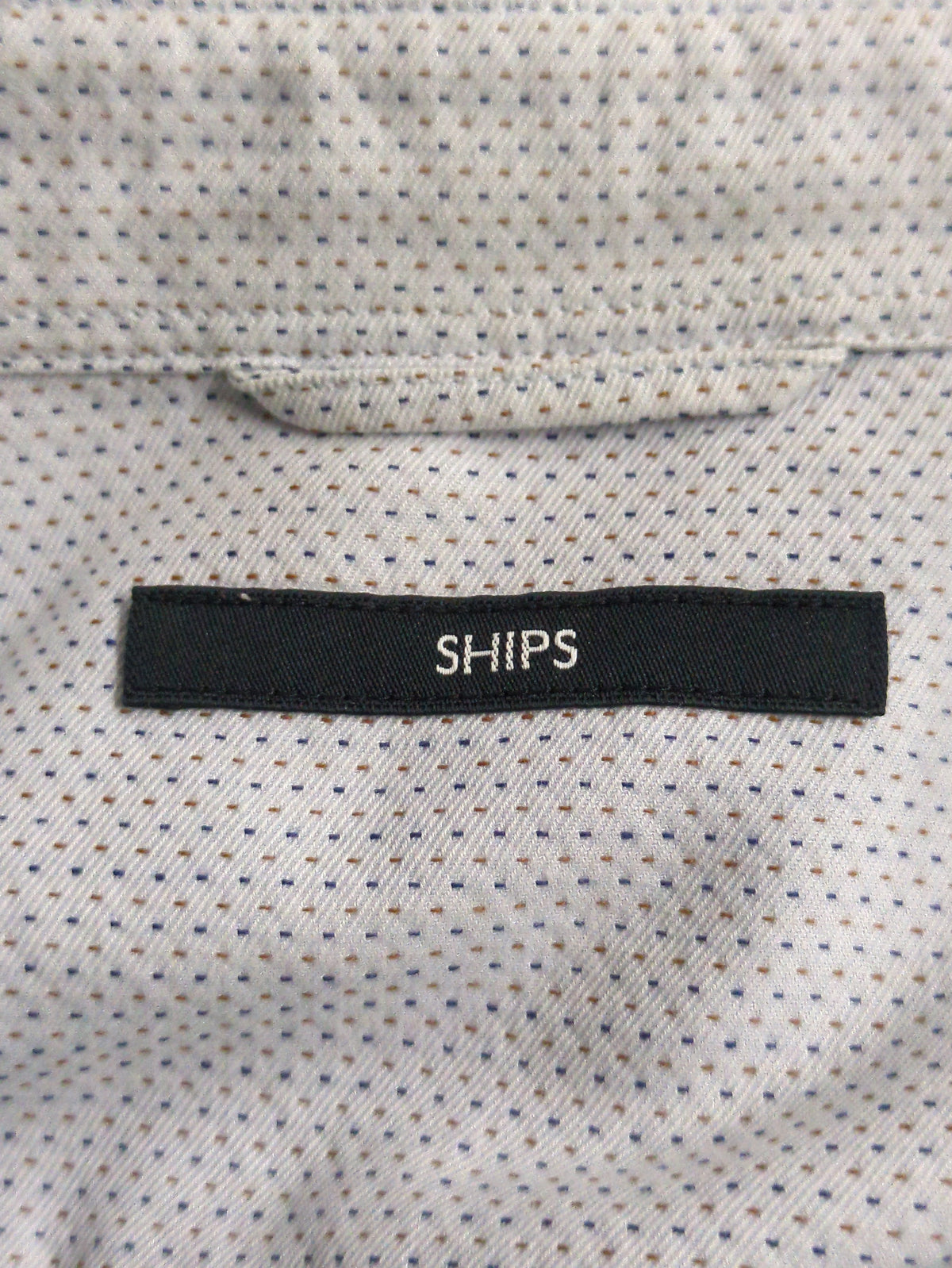 SHIPS: セミワイド カラー ドビー ドット ロングスリーブ シャツ