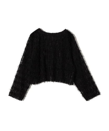 〈手洗い可能〉フェザー チュール ワイド スリーブ ブラウス