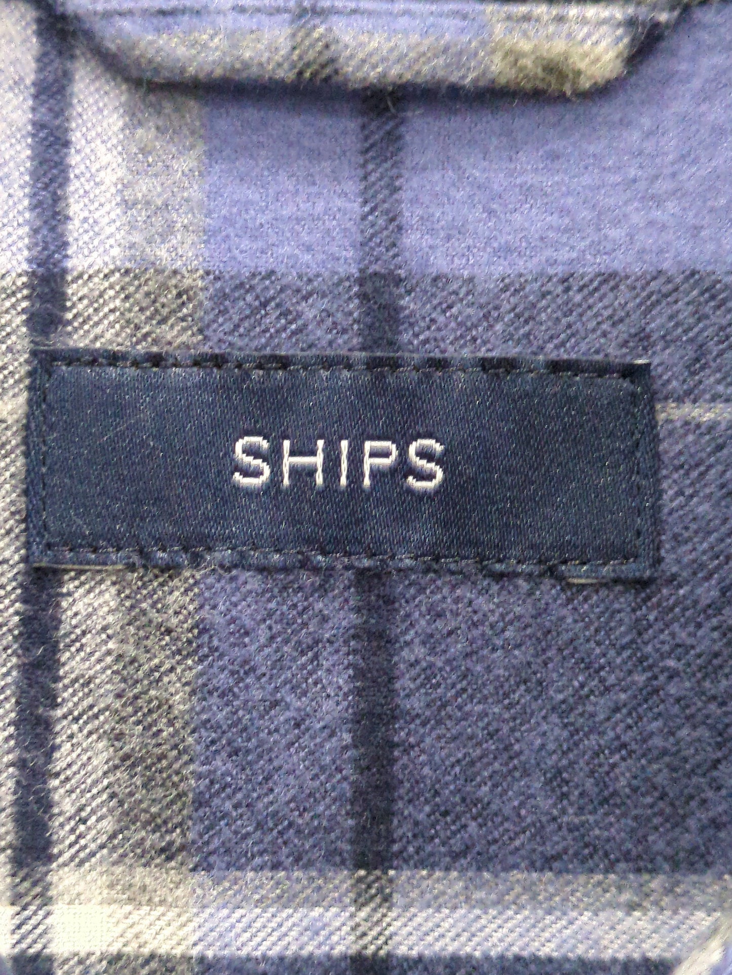 SHIPS:COTTON NEL SHIRT(CHK)