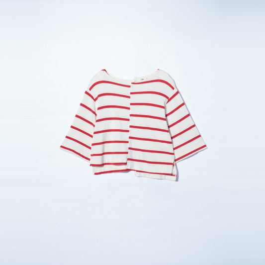 Uhr:WIDE SLEEVE BORDER LONG-T