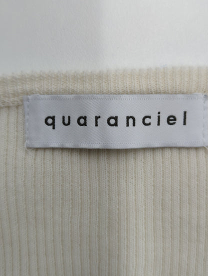quaranciel:〈手洗い可能〉コットン リブ フック カーディガン