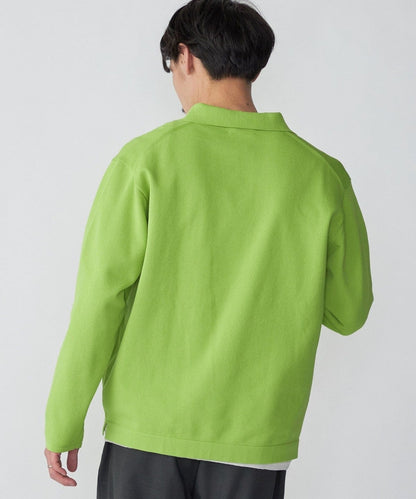 SHIPS:〈手洗い可能〉14ゲージ TEXBRID(R) ミラノリブ スキッパー ポロシャツ