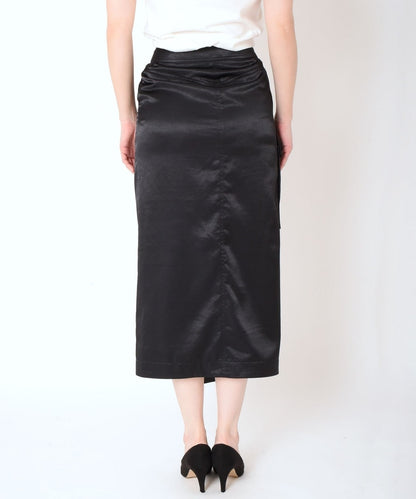 SHOP PRESSサテンラップスカート
