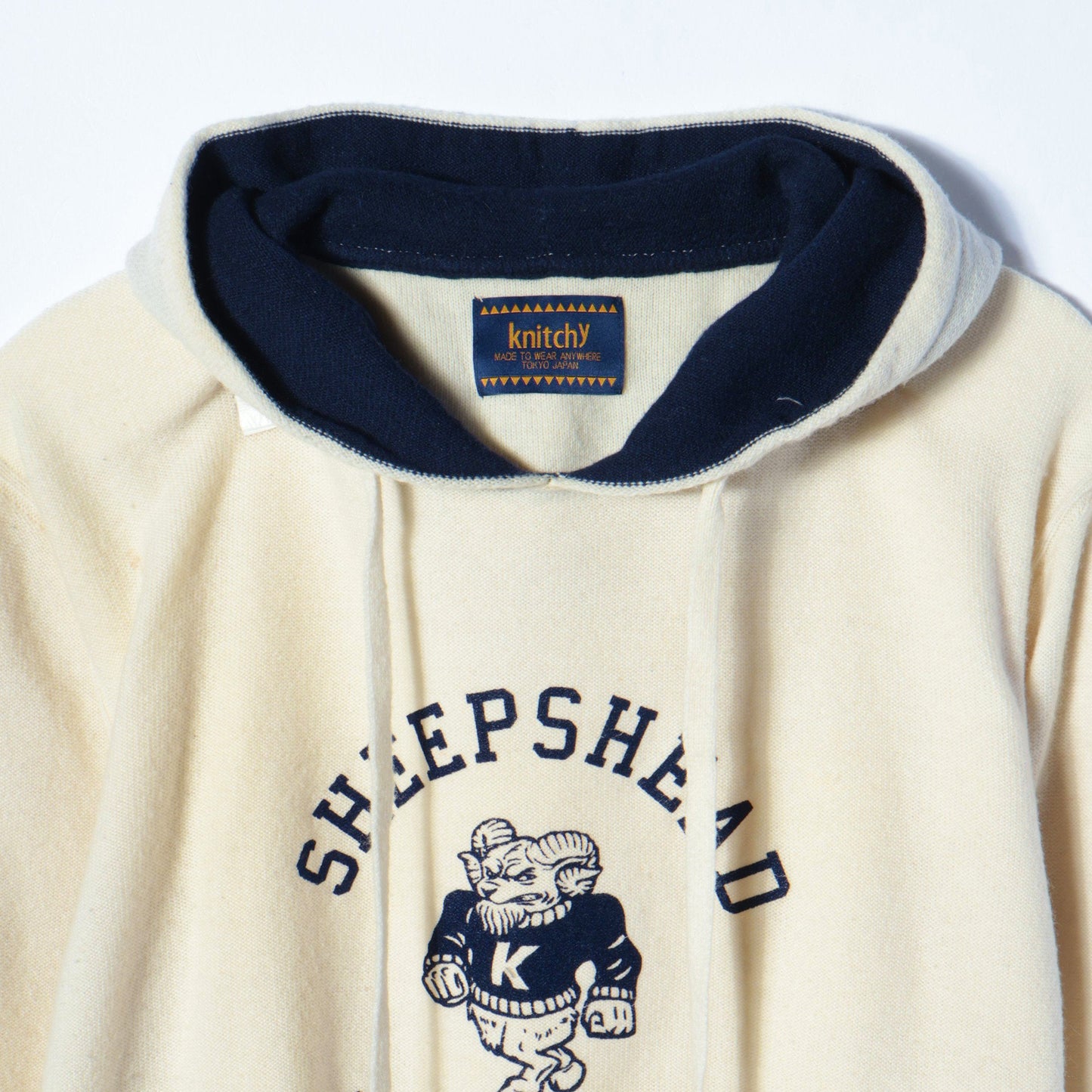 KNITCHY:W.G LOGO PRINT HOODIE