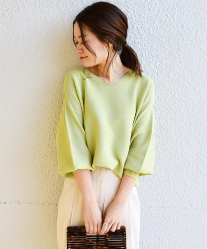 liflattie ships:コットンポリ2WAYニット