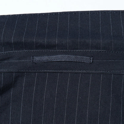 SHIPS Primary Navy Label:麻混 ストライプ ストレッチ ダブル ジャケット