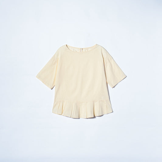 COTTON RAMIE PLEATS BL