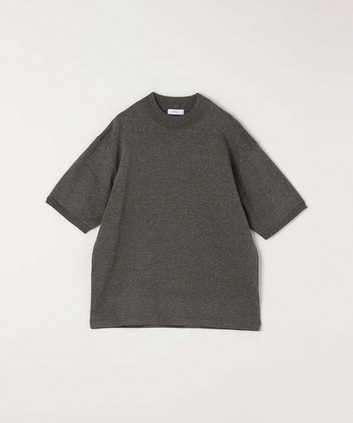 SHIPS any:〈接触冷感〉ハイゲージリネン ミックス サマーニット モックネック Tシャツ