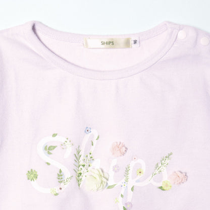SHIPS KIDS:フラワー ロゴ 半袖 TEE(80〜90cm)