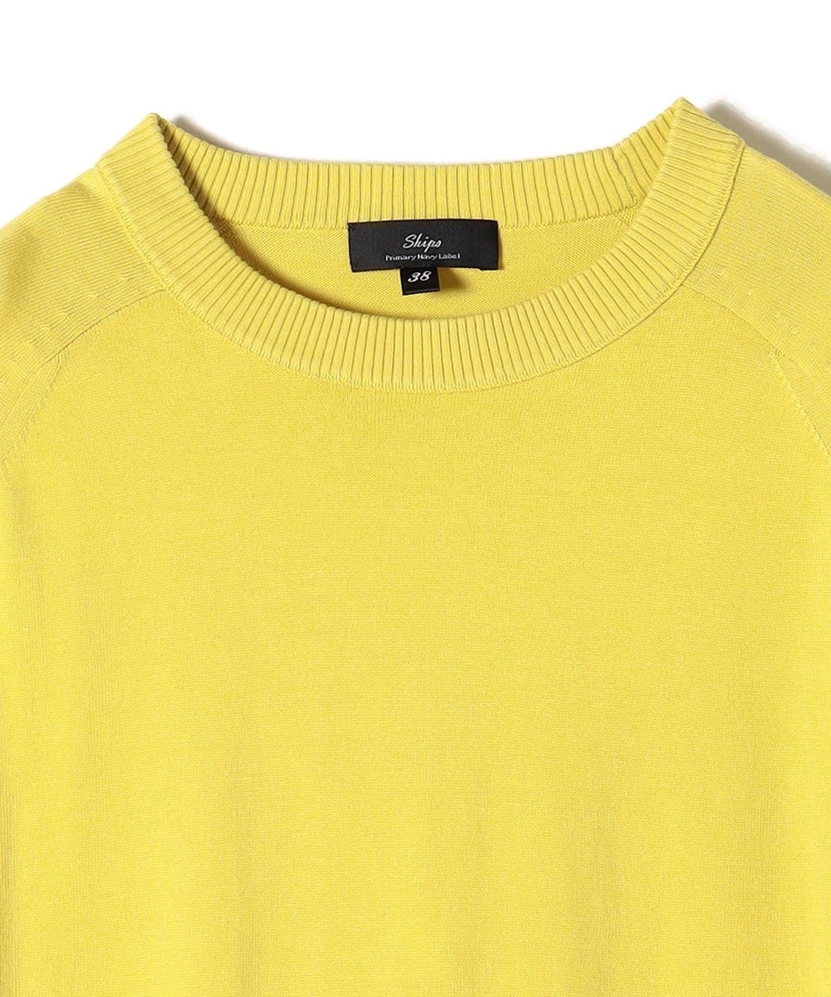 SHIPS Primary Navy Label:〈手洗い可能〉コットンスヴィンラグランプルオーバー