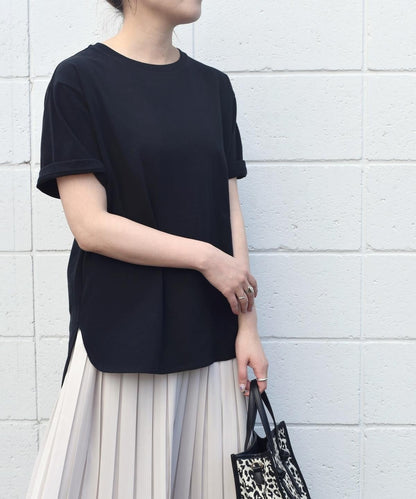 SHIPS any:ラウンドヘムハーフスリーブTEE