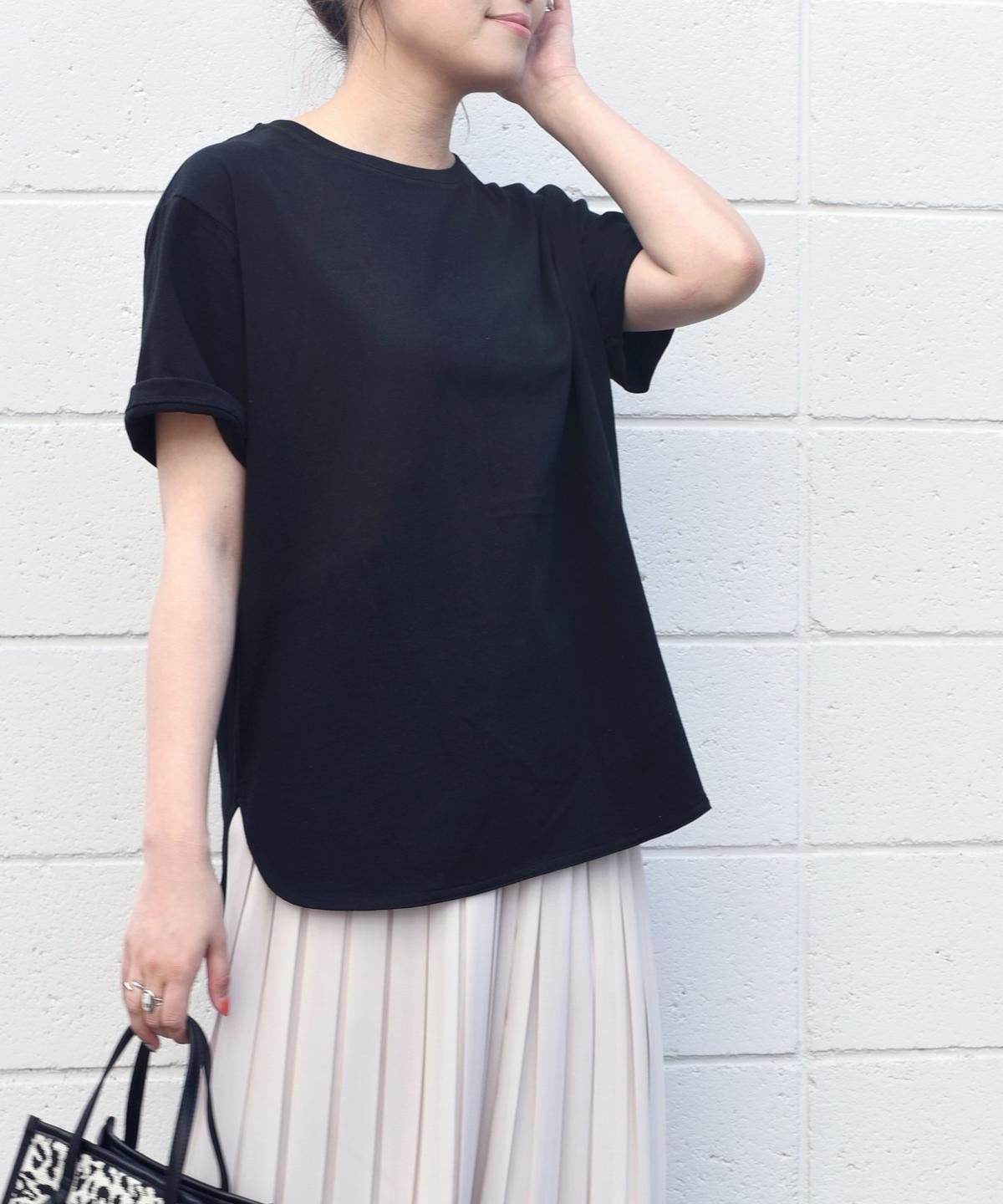 SHIPS any:ラウンドヘムハーフスリーブTEE